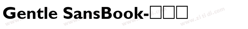 Gentle SansBook字体转换